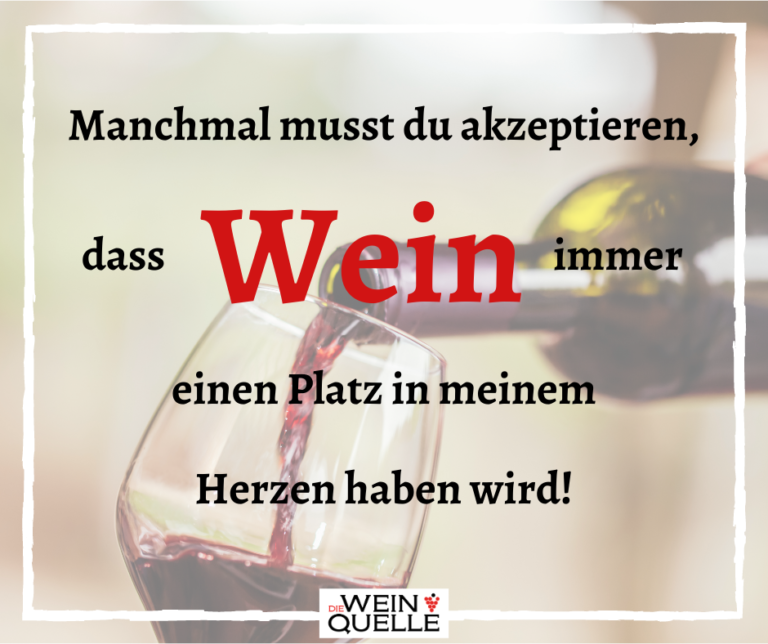 Weinspruch Manchmal musst du akzeptieren, dass Wein immer einen Platz